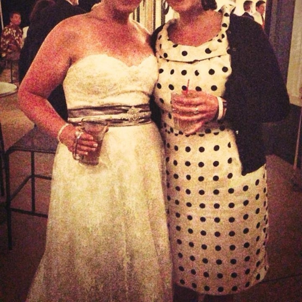 KARIN STEVENS Vintage Polka Dot Cocktail Dress